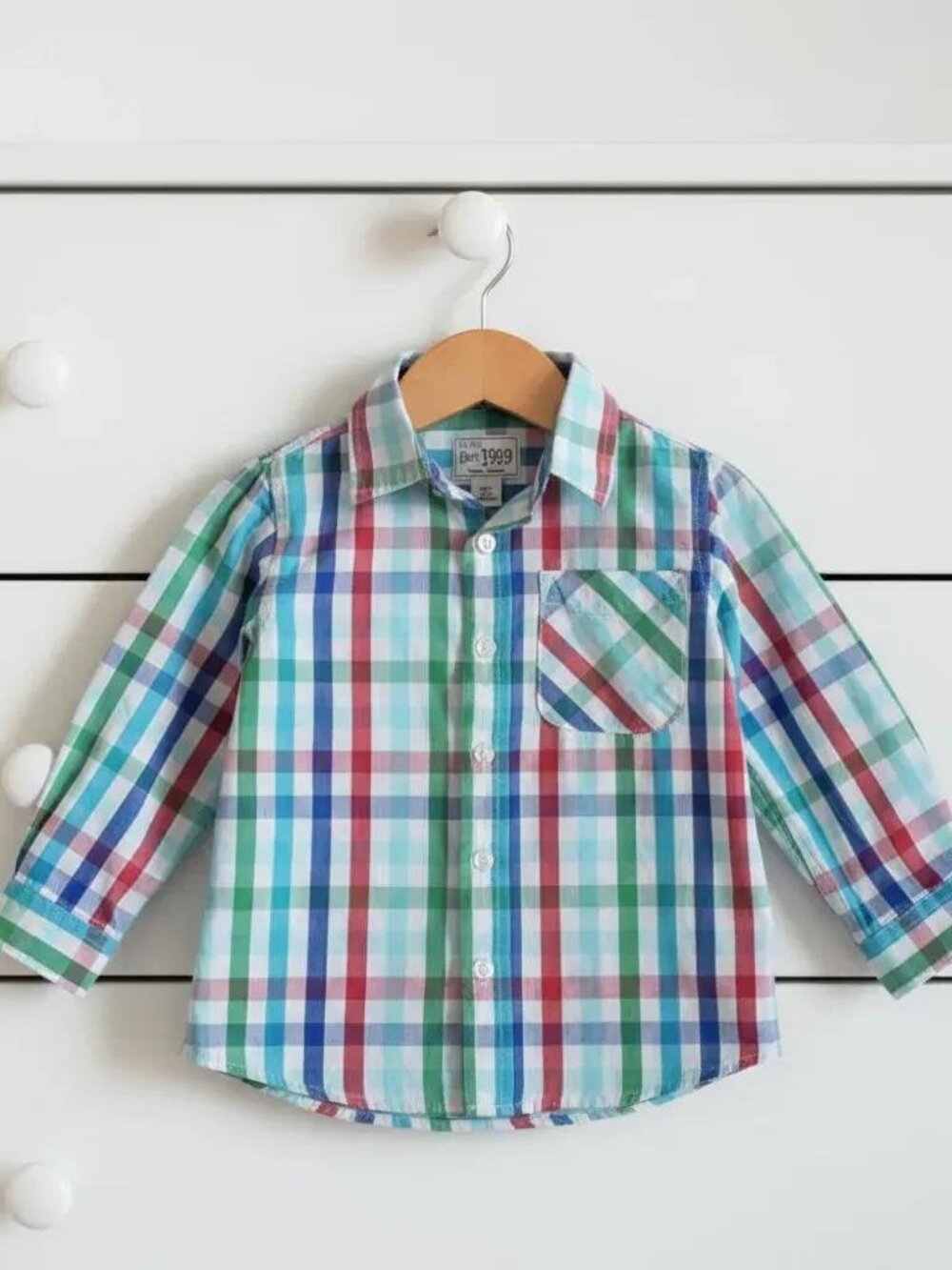 EST. 1989 Plaid Button-Down Long Sleeve Shirt size 3 T
